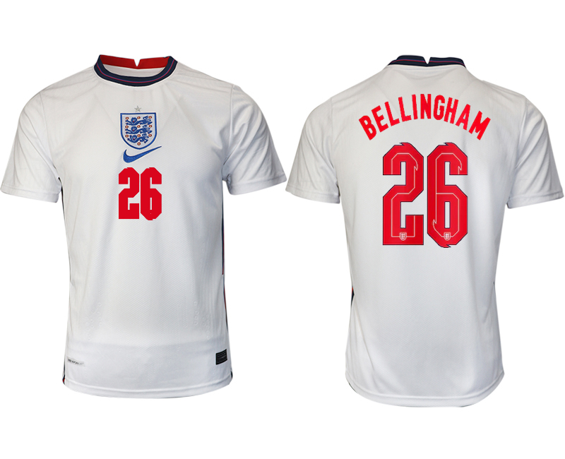 Men 2021 Europe England home AAA version #26 soccer jerseys